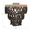 Hello Honey® Dark Gray Wood Bead & Metal Semi-Flush Light